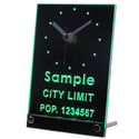 ADVPRO Personalized Custom City Limit with Population Neon Led Table Clock tnct-tm - Green
