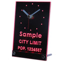 ADVPRO Personalized Custom City Limit with Population Neon Led Table Clock tnct-tm - Red