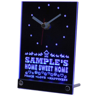 ADVPRO Personalized Custom Home Sweet Home Scottie Neon Led Table Clock tncta-tm - Blue