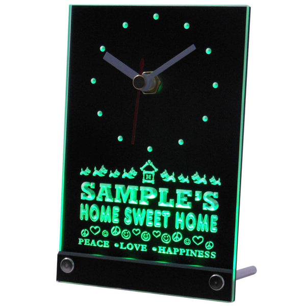 ADVPRO Personalized Custom Home Sweet Home Scottie Neon Led Table Clock tncta-tm - Green