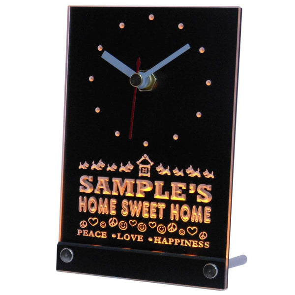 ADVPRO Personalized Custom Home Sweet Home Scottie Neon Led Table Clock tncta-tm - Yellow