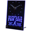 ADVPRO Personalized Custom Baseball Fan Cave Man Room Neon Led Table Clock tnctc-tm - Blue
