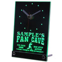 ADVPRO Personalized Custom Baseball Fan Cave Man Room Neon Led Table Clock tnctc-tm - Green