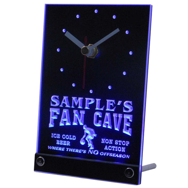 ADVPRO Personalized Basketball Fan Cave Man Room Bar Neon Led Table Clock tnctd-tm - Blue