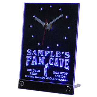 ADVPRO Personalized Custom Golf Fan Cave Man Room Bar Neon Led Table Clock tnctf-tm - Blue