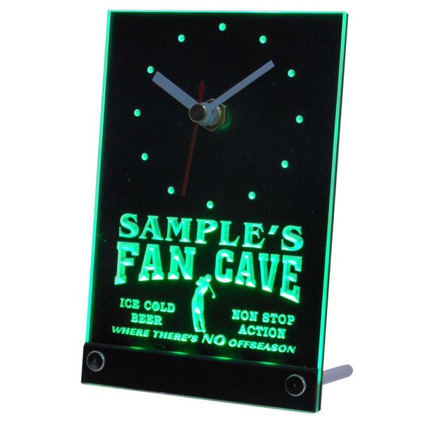 ADVPRO Personalized Custom Golf Fan Cave Man Room Bar Neon Led Table Clock tnctf-tm - Green