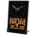 ADVPRO Personalized Custom Soccer Football Fan Cave Neon Led Table Clock tncth-tm - Yellow
