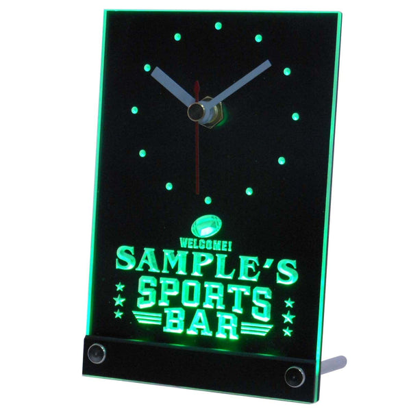 ADVPRO Personalized Custom Sports Bar Beer Pub Neon Led Table Clock tnctj-tm - Green