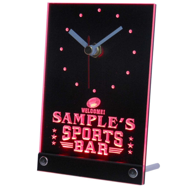 ADVPRO Personalized Custom Sports Bar Beer Pub Neon Led Table Clock tnctj-tm - Red