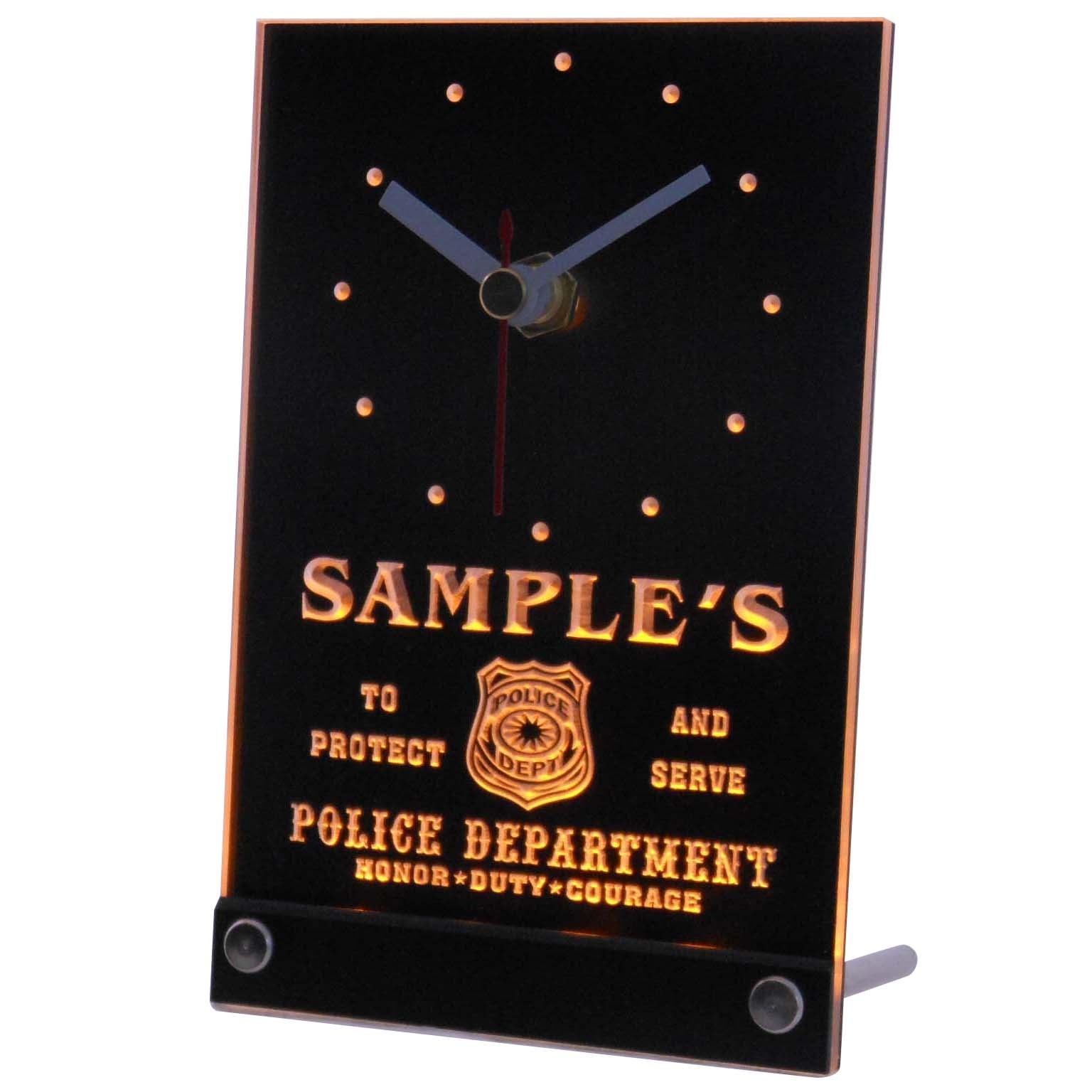 ADVPRO Personalized Custom Police Station Badge Bar LED Neon Table ...