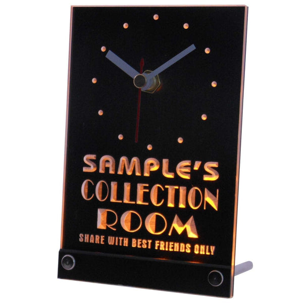 ADVPRO Personalized Custom Collection Room Decor Neon Led Table Clock tnctn-tm - Yellow