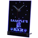 ADVPRO Personalized Custom Marijuana High Life Bar Neon Led Table Clock tnctp-tm - Blue
