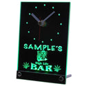 ADVPRO Personalized Custom Marijuana High Life Bar Neon Led Table Clock tnctp-tm - Green