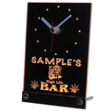 ADVPRO Personalized Custom Marijuana High Life Bar Neon Led Table Clock tnctp-tm - Yellow