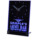 ADVPRO Personalized Custom Army Man Cave Bar Beer Bar Neon Led Table Clock tnctq-tm - Blue