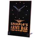 ADVPRO Personalized Custom Army Man Cave Bar Beer Bar Neon Led Table Clock tnctq-tm - Yellow