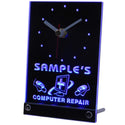 ADVPRO Personalized Custom Computer Repair Shop Neon Led Table Clock tnctr-tm - Blue