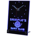 ADVPRO Personalized Custom Dart Club Bar Beer Neon Led Table Clock tncts-tm - Blue