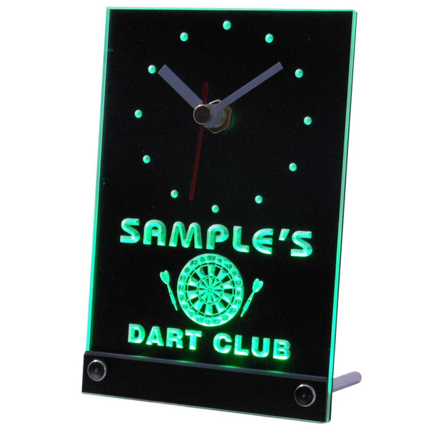 ADVPRO Personalized Custom Dart Club Bar Beer Neon Led Table Clock tncts-tm - Green
