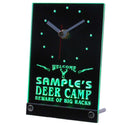 ADVPRO Personalized Custom Deer Big Racks Bar Neon Led Table Clock tnctu-tm - Green
