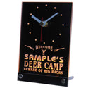 ADVPRO Personalized Custom Deer Big Racks Bar Neon Led Table Clock tnctu-tm - Yellow