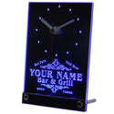 ADVPRO Personalized Custom Family Bar & Grill Beer Home Neon Led Table Clock tncu-tm - Blue