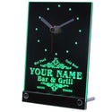 ADVPRO Personalized Custom Family Bar & Grill Beer Home Neon Led Table Clock tncu-tm - Green