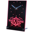 ADVPRO Personalized Custom Family Bar & Grill Beer Home Neon Led Table Clock tncu-tm - Red