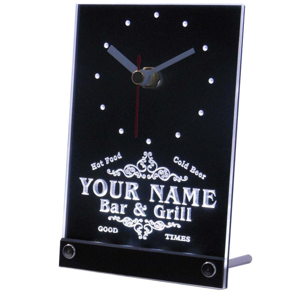 ADVPRO Personalized Custom Family Bar & Grill Beer Home Neon Led Table Clock tncu-tm - White