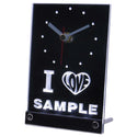 ADVPRO Personalized Custom I Love Series Neon Led Table Clock tncv-tm - White