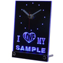 ADVPRO Personalized Custom I Love My Neon Led Table Clock tncva-tm - Blue