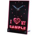 ADVPRO Personalized Custom I Love My Neon Led Table Clock tncva-tm - Red
