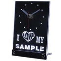 ADVPRO Personalized Custom I Love My Neon Led Table Clock tncva-tm - White