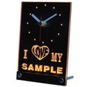 ADVPRO Personalized Custom I Love My Neon Led Table Clock tncva-tm - Yellow