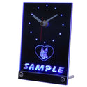 ADVPRO Personalized Custom Boston Terrier Dog House Neon Led Table Clock tncvc-tm - Blue