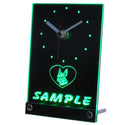 ADVPRO Personalized Custom Boston Terrier Dog House Neon Led Table Clock tncvc-tm - Green
