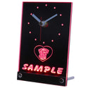 ADVPRO Personalized Custom Rottweiler Dog House Home Neon Led Table Clock tncvf-tm - Red