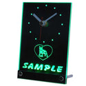 ADVPRO Personalized Fretnch Bulldog Dog House Home Pet Neon Led Table Clock tncvh-tm - Green