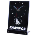 ADVPRO Personalized Fretnch Bulldog Dog House Home Pet Neon Led Table Clock tncvh-tm - White