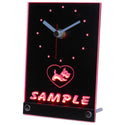 ADVPRO Personalized Old Fashioned Scottie Dog Home Pet Neon Led Table Clock tncvj-tm - Red