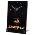 ADVPRO Personalized Old Fashioned Scottie Dog Home Pet Neon Led Table Clock tncvj-tm - Yellow
