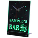 ADVPRO Personalized Custom Home Bar Beer Mugs Cheers Neon Led Table Clock tncw-tm - Green