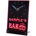 ADVPRO Personalized Custom Home Bar Beer Mugs Cheers Neon Led Table Clock tncw-tm - Red