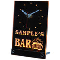 ADVPRO Personalized Custom Home Bar Beer Mugs Cheers Neon Led Table Clock tncw-tm - Yellow