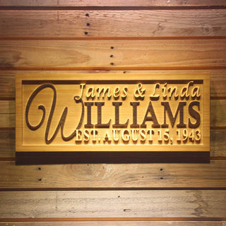 ADVPRO Personalized Family Name Sign Personalized Wedding Gifts Wall Art Rustic Home Decor Custom Carved Couples 5 Year Wooden Signs wpa0001-tm - 18.25