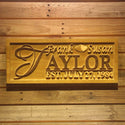 ADVPRO Personalized Last Name Rustic Home D‚cor Wood Engraving Custom Wedding Gift Couples Established Wooden Signs wpa0003-tm - 18.25