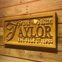 ADVPRO Personalized Last Name Rustic Home D‚cor Wood Engraving Custom Wedding Gift Couples Established Wooden Signs wpa0003-tm - 26.75