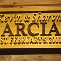ADVPRO Personalized 5 Year Wood Wedding Custom Surname Initial Rustic Home D‚cor Marriage Wooden Signs wpa0004-tm - Details 3