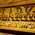 ADVPRO Personalized Four Hearts I Love You Custom Wedding Gift Home D‚cor Last Name Established Gift Bar Beer Wooden Signs wpa0009-tm - Details 3