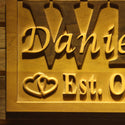 ADVPRO Personalized 4 Hearts Lover Custom Wedding Gift Home D‚cor Last Name Established Gift Bar Beer Wooden Signs wpa0010-tm - Details 1
